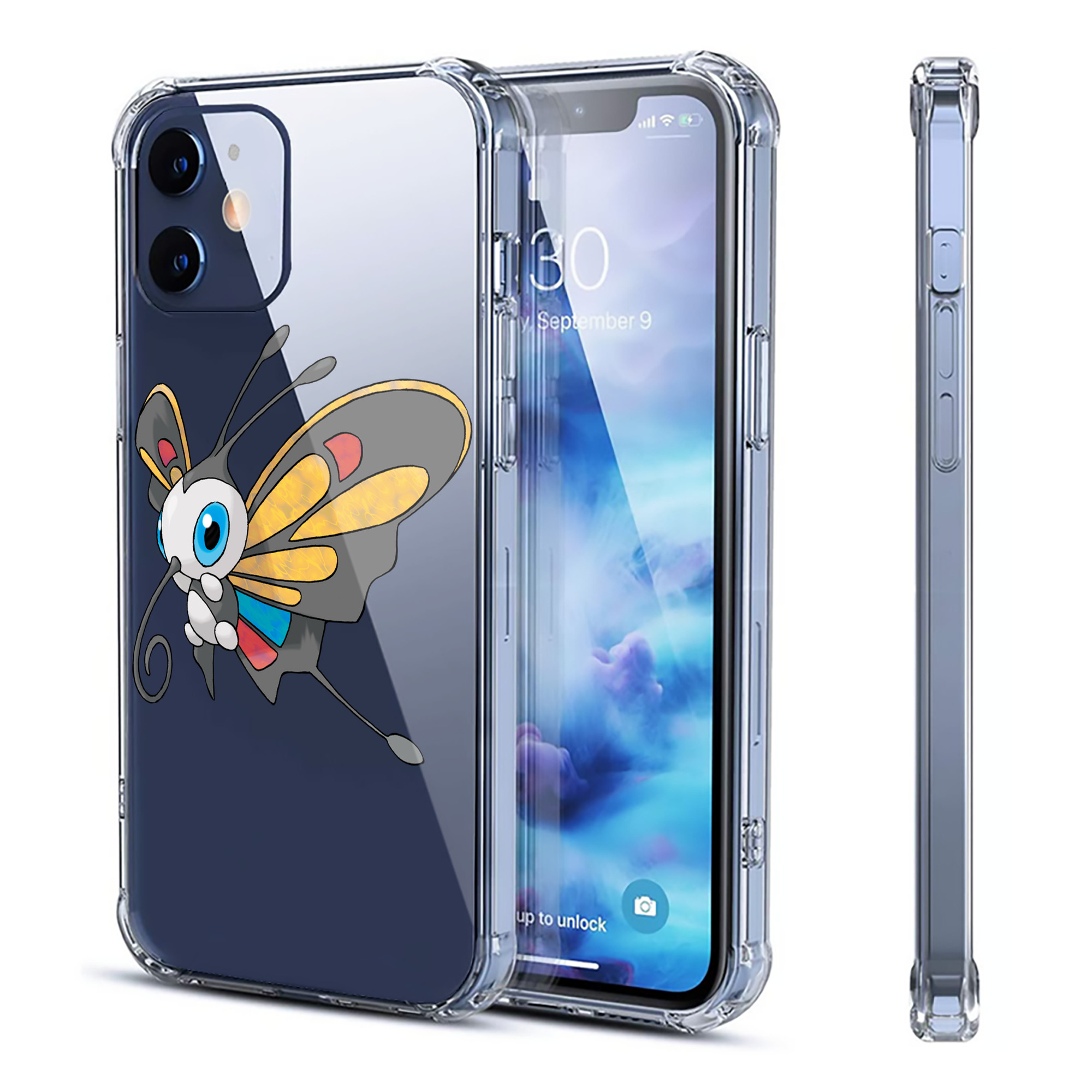 （画像用） ポケットモンスター Pokémon 【iPhone 12シリーズ対応】透明スマホケース（クリアソフトケース）